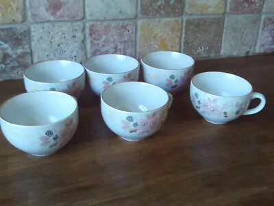 Buy Vintage Ceramic  Hedge Rose  Design Six Cups: Made For Boots • 11.99£