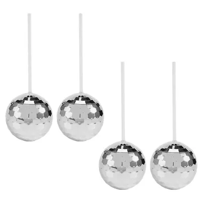 Buy Set Of 4 Disco Ball Cup Glitter Flash Ball Cocktail Cup Tea Bottle Party8434 • 16.79£