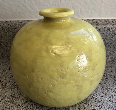 Buy BITOSSI FLAVIA Montelupo Flower Vase Yellow Round Pottery Made In Italy • 56.85£