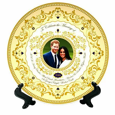Buy Prince Harry & Meghan Markle Royal 19th May 2018 Wedding Commemorative Plate • 12.97£