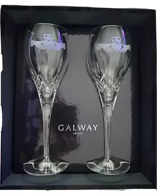 Buy GALWAY CLADDAGH Friendship Collection Goblet Pair Crystal • 67.13£