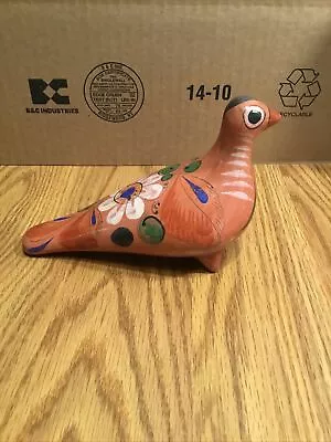 Buy Tonala Mexican Pottery Folk Art Bird Figurine Hand Painted Vintage Pigeon Dove • 23.72£