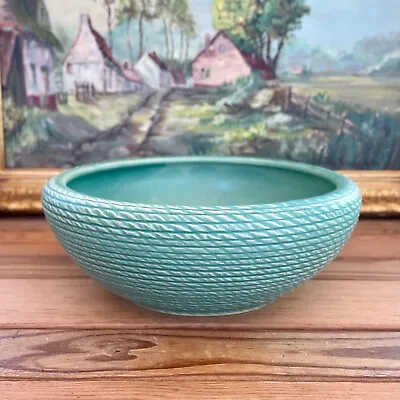 Buy Langley Ware England Rope Green Center Fruit Bowl 9.5 X 4   • 24.13£