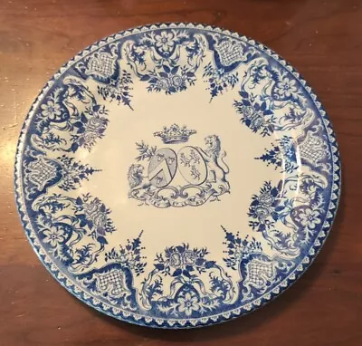 Buy Gien French Plate Coat Of Arms Heraldry Blue Transferware • 32.06£