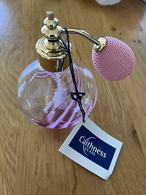 Buy Vintage Caithness Pink Glass Perfume Atomiser Spray With Tag And Box, Never Used • 3£