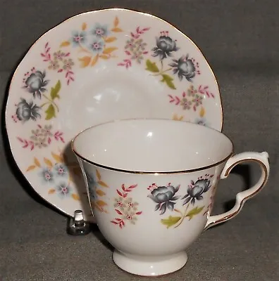 Buy QUEEN ANNE Bone China FLORAL MOTIF Cup And Saucer MADE IN ENGLAND • 19.17£