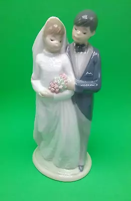 Buy 1992 Nao By Lladro Bride & Groom Porcelain Figurine Wedding Cake Topper 8” Spain • 37.94£