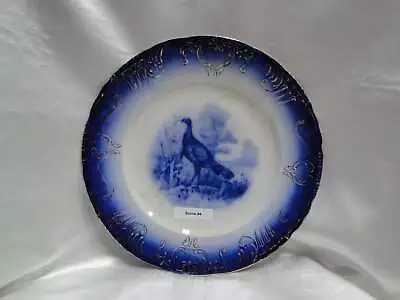 Buy Wheeling Pottery La Belle China Flow Blue Turkey: #4 Dinner Plate, 10 1/8 , Craz • 28.76£