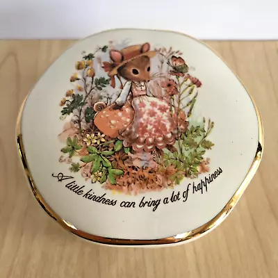 Buy Vintage Crown Devon Country Mouse Trinket Dish Lidded Pot 8cm Decorative • 8£