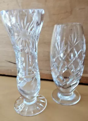 Buy 2 Small Cut Glass Vases • 1.99£
