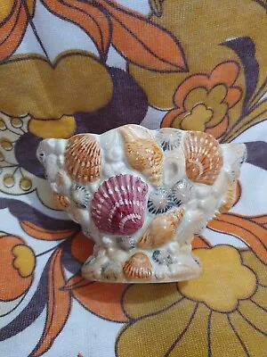 Buy Vintage Sylvac SeaShell Ceramic #4162 Made In England *RARE* Marina Vase Planter • 25£