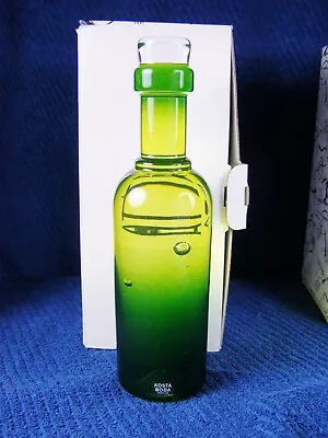Buy Kosta Boda CELEBRATE Graduated Green With Bubbles Crystal Art Glass Wine Bottle • 37.92£