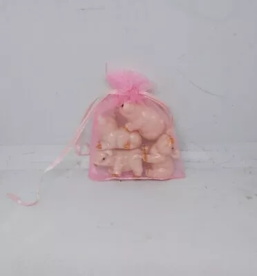 Buy  4 X Adorable Vintage Miniature Pink China Piggies Piglets Xmas Birthday  Gift  • 8.65£