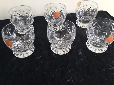 Buy 6 Exquisite Brand New Round Cut Crystal Whiskey Glasses From Webb Corbett • 45£