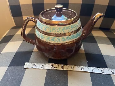 Buy Vintage Arthur Wood #4642 Teapot, Brown/Gold Trim, Made In England • 19.20£