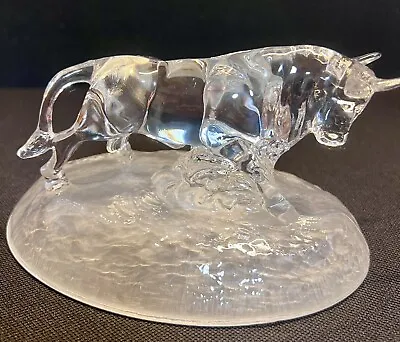 Buy Vintage D'Arques French Crystal Bull Animal Figurine Charging Bull • 27.75£