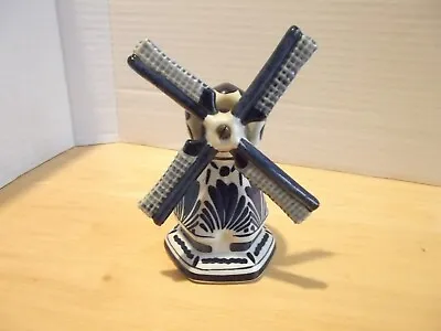 Buy Beautiful DELFT Blue & White Pottery Spinning Windmill  Hand Made In Holland • 12.99£