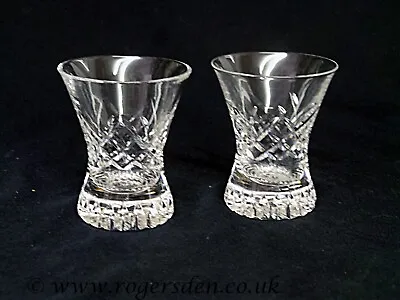 Buy Crystal Glass  A Pair Of Small Trumpet Vases • 9.99£