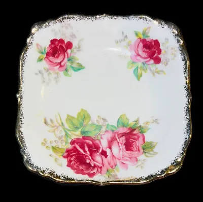 Buy Vintage Bone China  Orleans Rose  Hand Painted Trinket~Candy~Saucer • 23.72£
