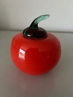 Buy Glass Red Apple Ornament / Paperweight • 11.40£