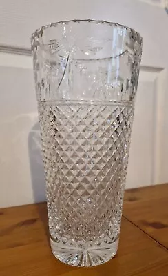 Buy Vintage Very Large Heavy Stuart Crystal Cut Glass Tall Vase • 89£