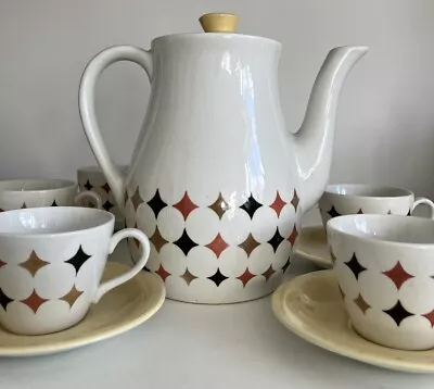 Buy Vintage T G Green Church Gresley Pottery Quatro Coffee Set Mid Century 1950s • 59.99£