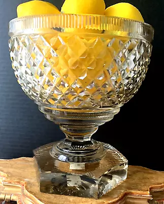 Buy Antique Anglo Irish Cut Glass Crystal Centerpiece Pedestal Bowl Compote Display  • 331.37£