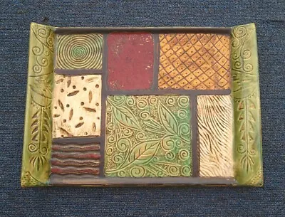 Buy Handpainted Ceramic Pottery Abstract Plaque / Tray Troika Style 33cm Long • 22.99£