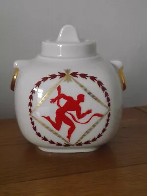 Buy Vintage Soviet,USSR 1980s Olympic Gamed Lidded Pot. 100mm Tall • 40£
