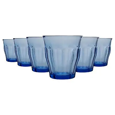Buy Duralex Picardie Glass Juice Water Tumblers Glasses Set Blue 200ml X6 • 16£