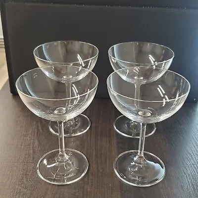 Buy Bohemian Crystal Champagne Cocktail Sorbet Glasses Crystalex Sandra Set Of 4 • 67.48£