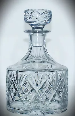 Buy Stunning Lead Crystal Cut Glass Round Mallet Decanter - 21cm, 1.4kg • 25£