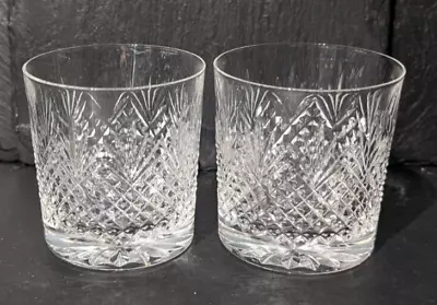 Buy Edinburgh Crystal Glasses Hand Cut In The Tweed Pattern 8.5cm • 29.99£