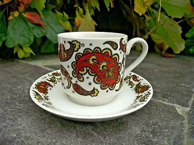 Buy Vtg Retro 1960s Midwinter Jessie Tait Baroque Paisley Pattern Cup & Saucer • 7£