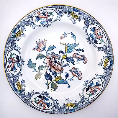 Buy Antique Rare Cauldon England Bone China Cabinet Dinner Plate Floral Transferware • 71.93£