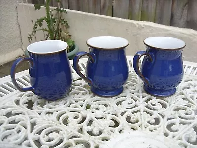 Buy Pair 2 X Denby Imperial Blue Craftsman Mugs With Cream Jug 1/2 Pint • 21.50£