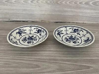 Buy 2 JOHNSON BROTHERS  INDIES BLUE  5” Berry Dessert Bowls - ENGLAND • 11.43£