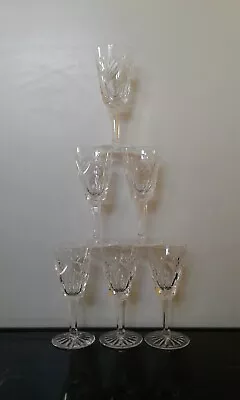 Buy Waterford Vintage Crystal Ashling Pattern Cut 5 1/8  Tall Glasses X6, Good Cond. • 30£