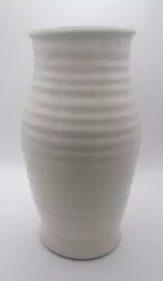 Buy Bourne Denby Derby Stoneware Cream Ribbed Vase 25.4cm • 14.99£