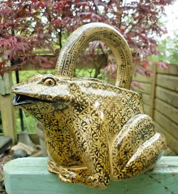 Buy Large Antique? Vintage?High Quality Printed Pottery Frog Tea Pot? 8 .Chinese??? • 24.99£
