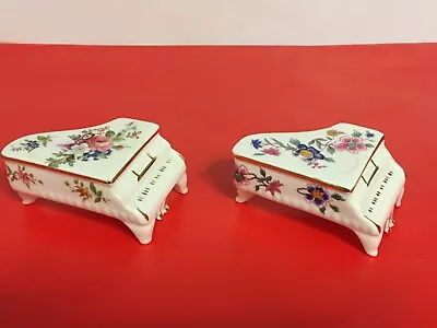Buy 2 Hammersley Fine Bone China Miniature Grand Piano Two Different Floral Patterns • 9.50£