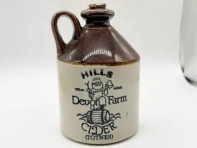 Buy Vintage Stoneware Salt Glaze Cider Flagon Bottle Hills Farm Cider Branded • 9.99£