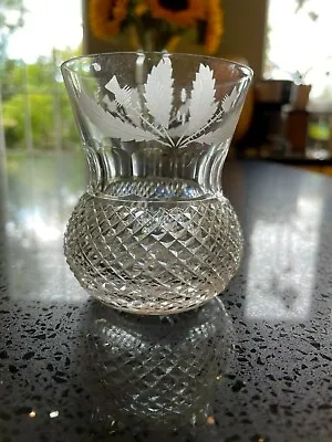 Buy Edinburgh Crystal Thistle Cut 8cm Whisky Glass • 89£
