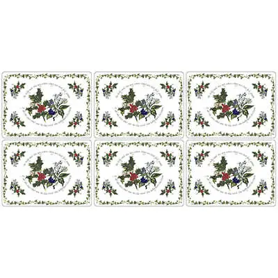 Buy Portmeirion The Holly & The Ivy Set Of 6 Placemats With 6 FREE Coasters • 19.40£