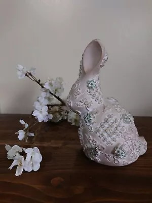 Buy Austin Sculpture Ceramic Pottery Rabbit Ornament Green Cream Modern  • 19.99£