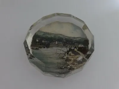 Buy Antique Victorian Glass Souvenir Paperweight Llangollen Wales • 9.95£