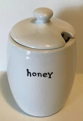 Buy Pottery Barn Coffee House Honey Jar And Lid White 4   • 9.48£