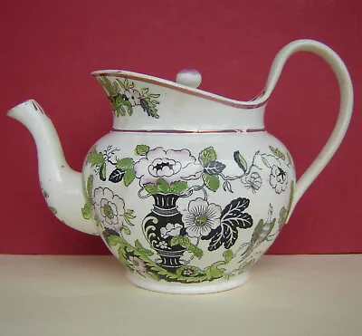 Buy William Smith Pearlware Teapot Floral C1840 • 55£