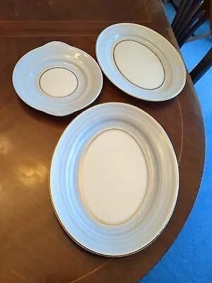 Buy 3 Pcs Vintage Soho Pottery Solian Ware Art Deco Serving Platters • 8£