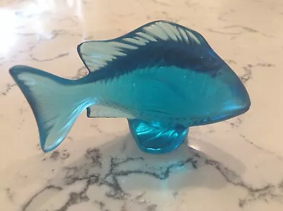 Buy Lalique Art Glass Blue Angel Fish 2  Signed Made In France • 95.11£